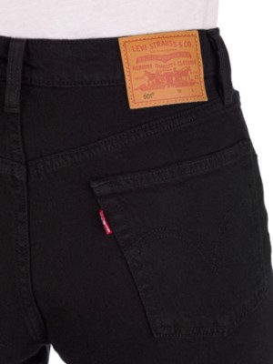 Levis 501 crop noir hot sale